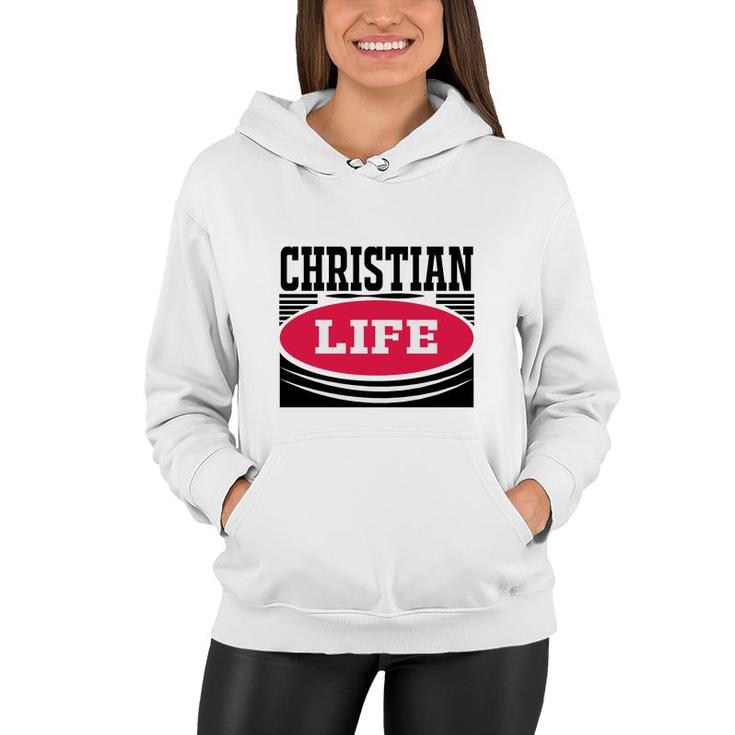 Christian Life Bible Verse Black Graphic Great Christian Women Hoodie