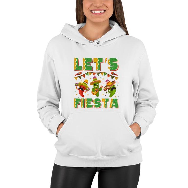 Cinco De Mayo Lets Fiesta Colorful Decoration Women Hoodie