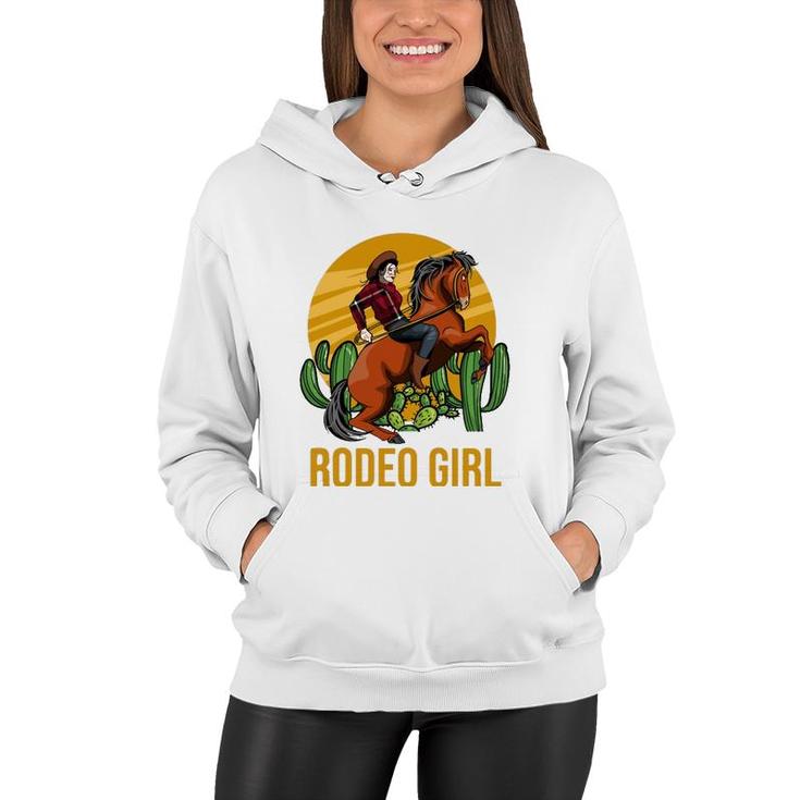 Cowgirl Horse Riding Horsewoman Western Rodeo Girl  Women Hoodie