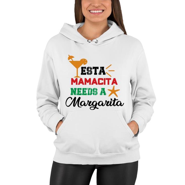 Esta Mama Cita Needs A Margarita Cocktail Women Hoodie