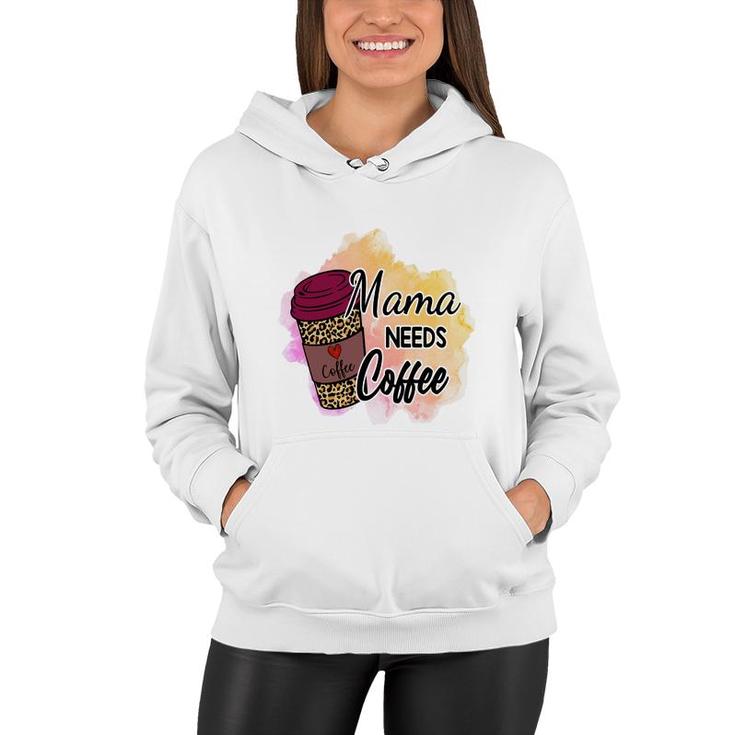 Funny Mama Needs Coffee Vintage Mothers Day Women Hoodie
