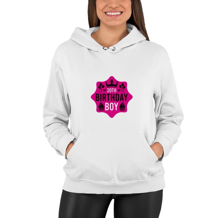 Happy 20Th Birthday Growing Up Boy With Many Gifts Since 2002 Women Hoodie