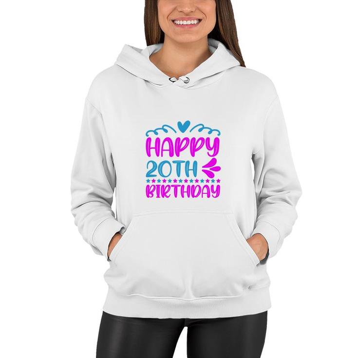 Happy 20Th Birthday With Many Memories Since I Was Born In 2002 Women Hoodie