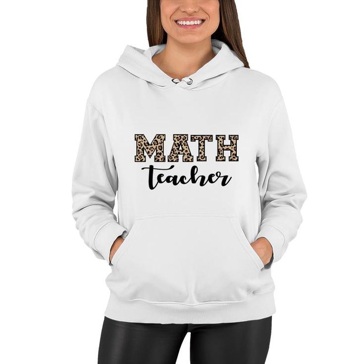 Leopard Math Teacher Funny Awesome Cool Decoration Women Hoodie
