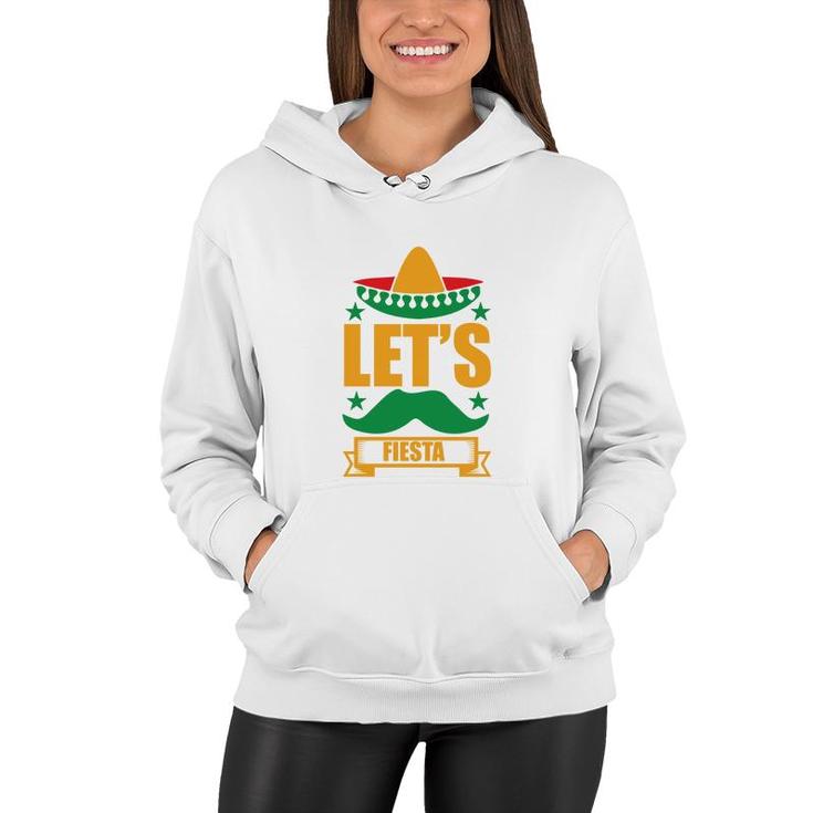 Lets Fiesta Banner Decoration Gift For Human Women Hoodie