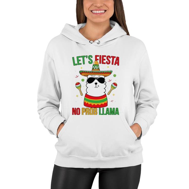 Llama Cinco De Mayo  Fiesta No Prob Funny Boys Girls Women Hoodie