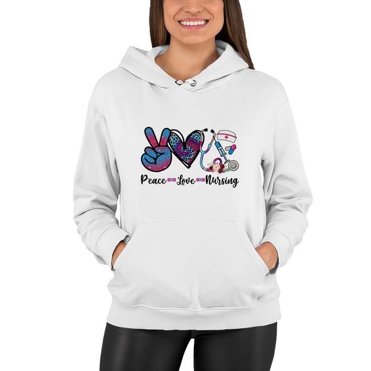 Peace Love Nursing Graphics In The World New 2022 Women Hoodie