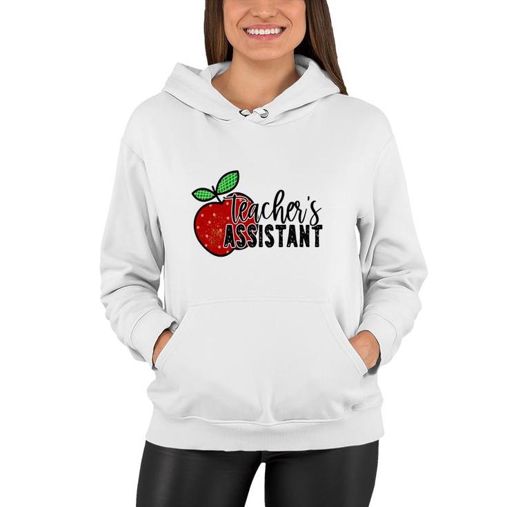 Teachers Assistant Apple Design For Teacher Women Hoodie