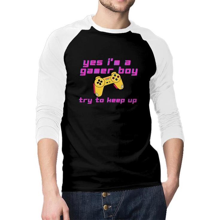 Birthday Boy Matching Video Gamer Yes Im A Gamer Boy Raglan Baseball Shirt