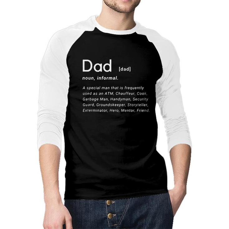 Dad Definition Impression Gift 2022 Style Raglan Baseball Shirt