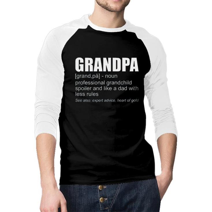Grandpa Is Professional Denifition 2022 Trend Raglan Baseball Shirt