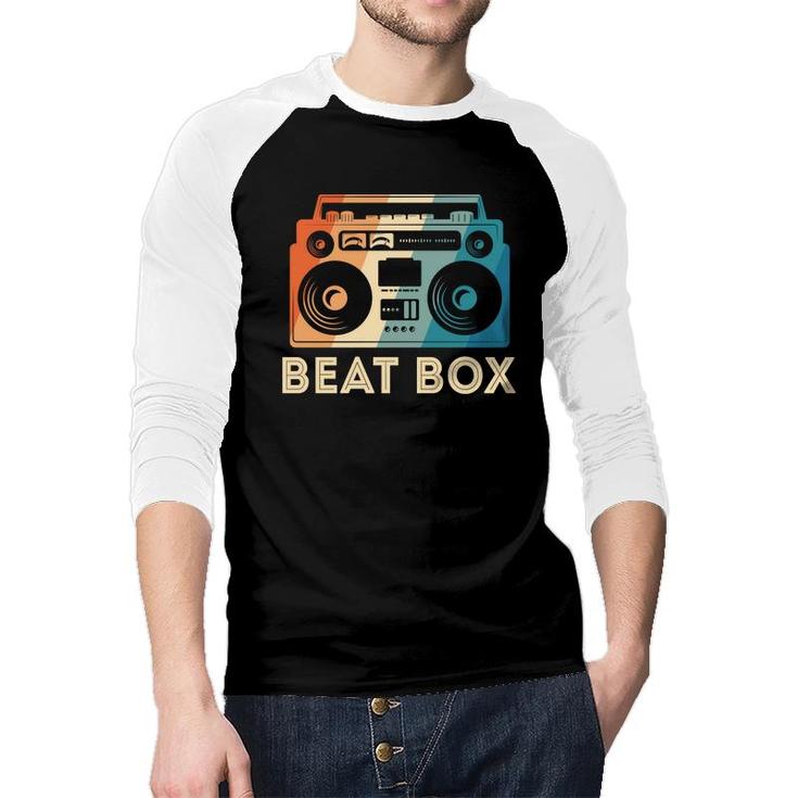 Hip Hop Beat Box Music Lovers Mixtape 80S 90S Retro Style Raglan Baseball Shirt