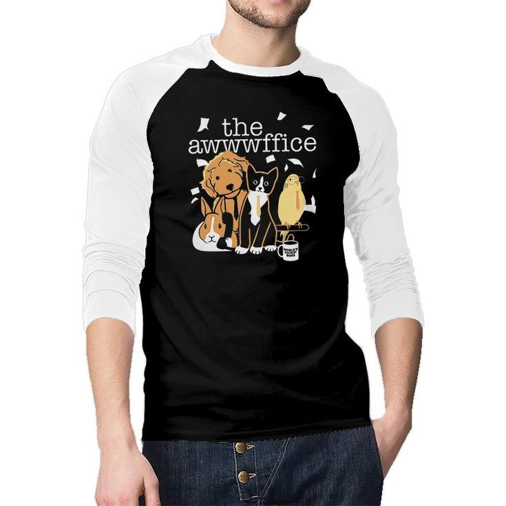 The Awwwffice Cute Pet Animal Best Gift For Human Raglan Baseball Shirt