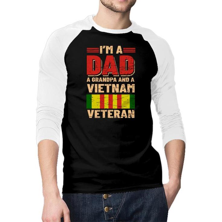Veteran 2022 Dad Grandpa Vietnam Veteran Vintage Raglan Baseball Shirt