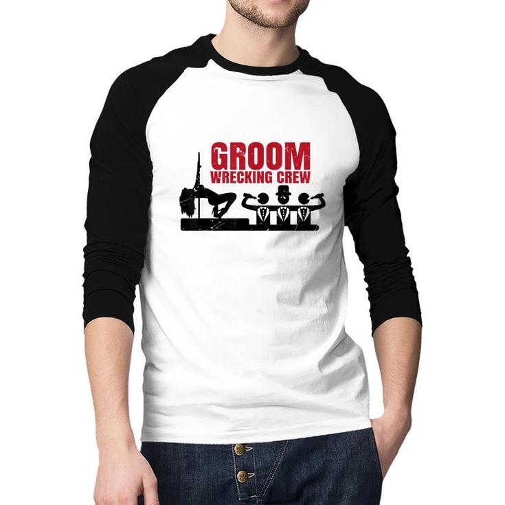 Grooms Crew | Wedding Bucks Groom Groomsmen | Bachelor Party  Raglan Baseball Shirt