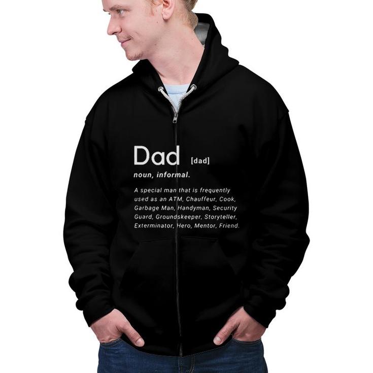 Dad Definition Impression Gift 2022 Style Zip Up Hoodie