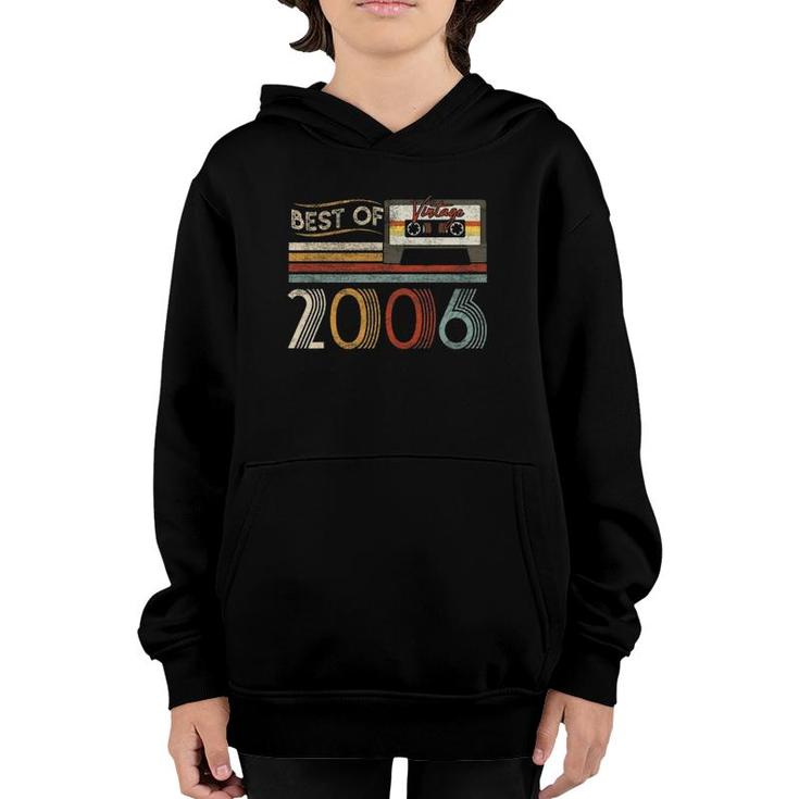 16Th Best Of 2006 Birthday Gifts Vintage 16 Years Old Youth Hoodie