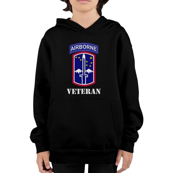172Nd Infantry Patch - Airborne Tab White Veteran Chest Youth Hoodie