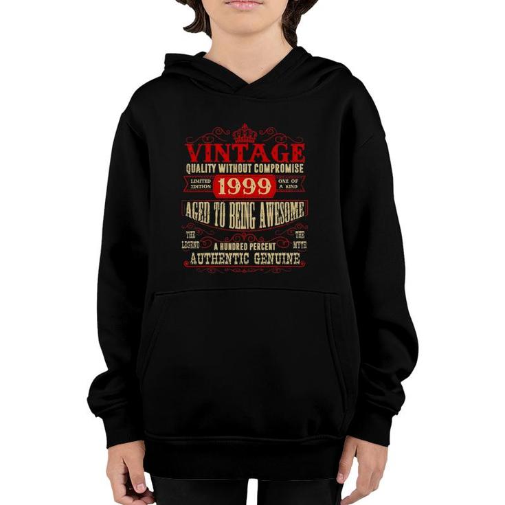 22Nd Birthday 22 Years Old Classic Gifts Vintage Made In 1999 Ver2 Youth Hoodie
