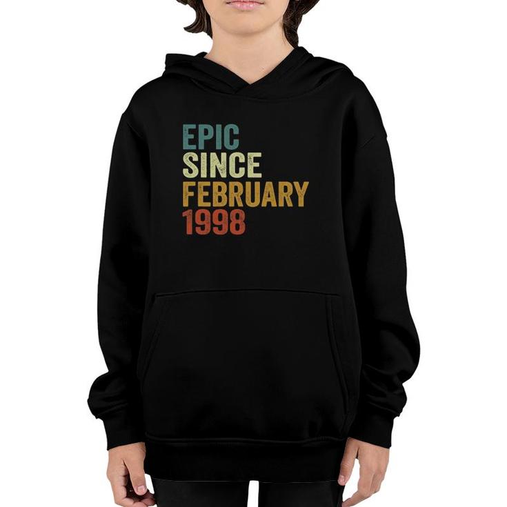 25 Years Old Gifts 25Th Birthday Epic Since February 1998 Ver2 Youth Hoodie