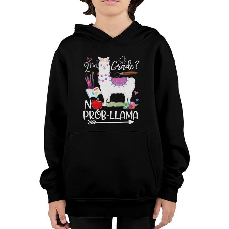 2Nd Grade No Prob Llama First Day Of School Teacher Student Youth Hoodie
