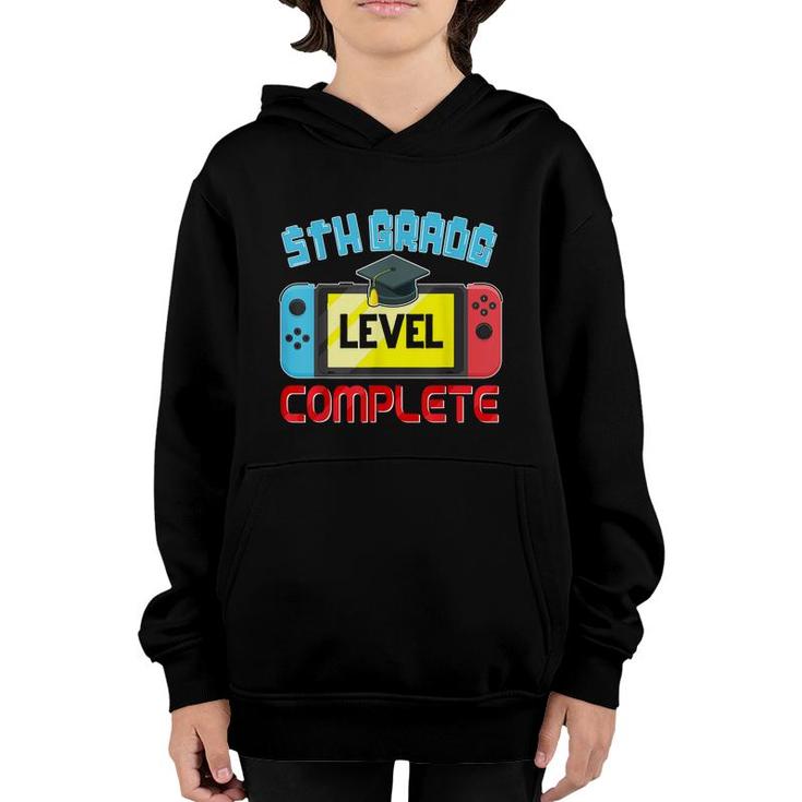 5Th Grade Level Complete Graduation Gamer Boys Kids  Youth Hoodie
