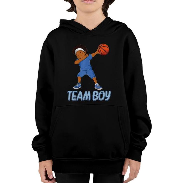 Baby Announcement Party Basketball Team Boy Gender Reveal  Youth Hoodie