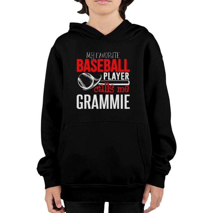 Baseball Grammie - My Favorite Player Calls Me Youth Hoodie