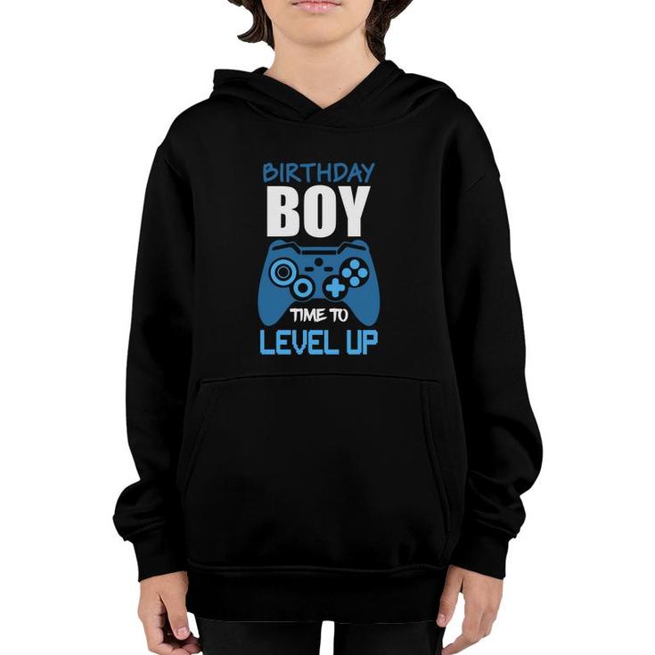 Birthday Boy Matching Video Gamer Time To Level Up Good Youth Hoodie
