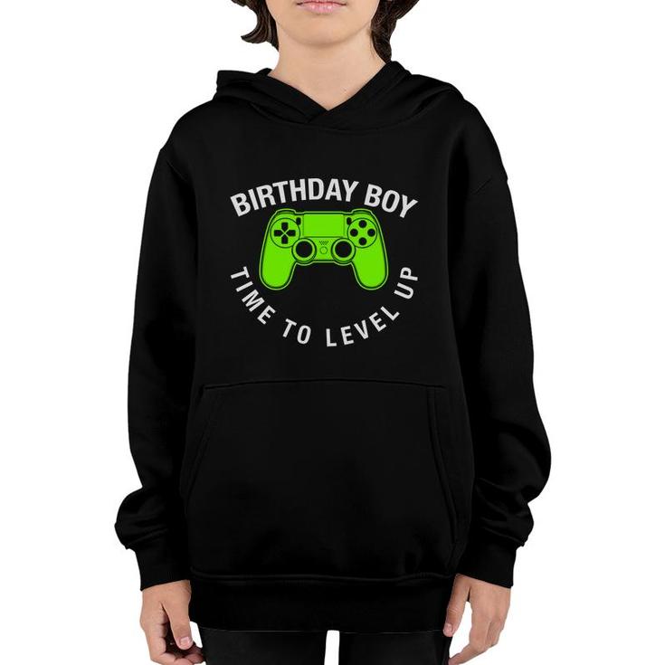 Birthday Boy Time To Level Up Boy Matching Video Gamer Youth Hoodie