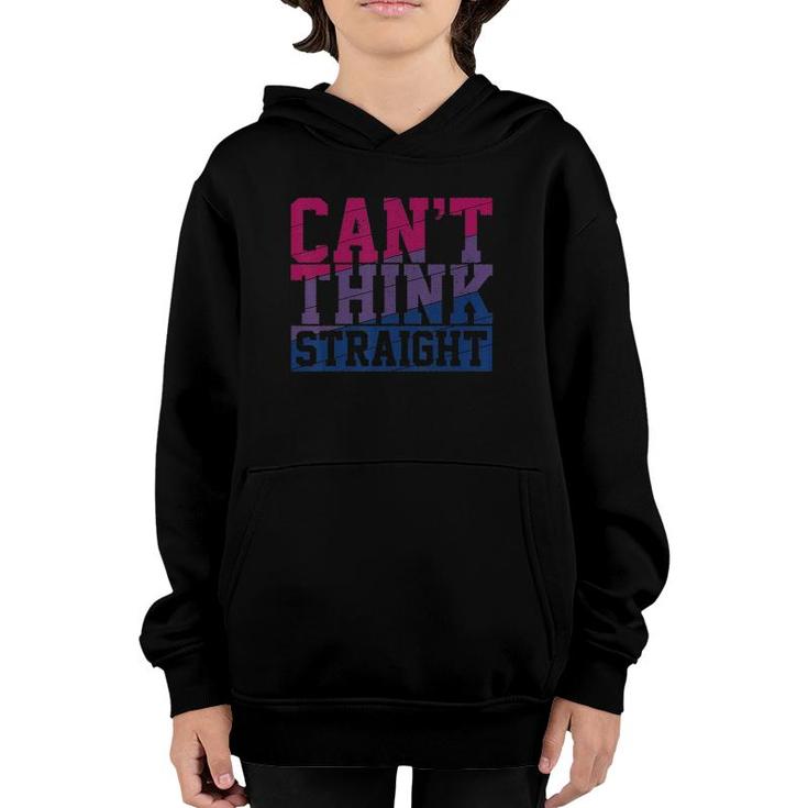 Bisexual Flag Cant Think Straight Gay Pride Month Lgbt Youth Hoodie