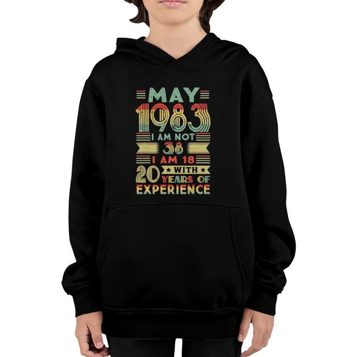 Born May 1983 38Th Birthday Made In 1983 38 Years Old Awesome Youth Hoodie
