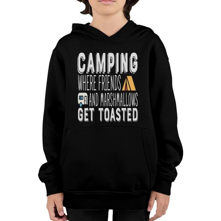 Camping Where Friends With Marshallows Get Toasted New Youth Hoodie