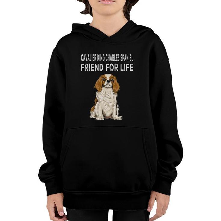 Cavalier King Charles Spaniel Friend For Life Dog Friendship Youth Hoodie