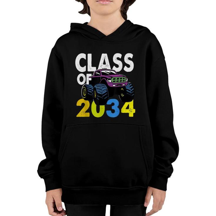 Class-Of 2034 Monster-Funny Truck Kindergarten 2021 Birthday  Youth Hoodie