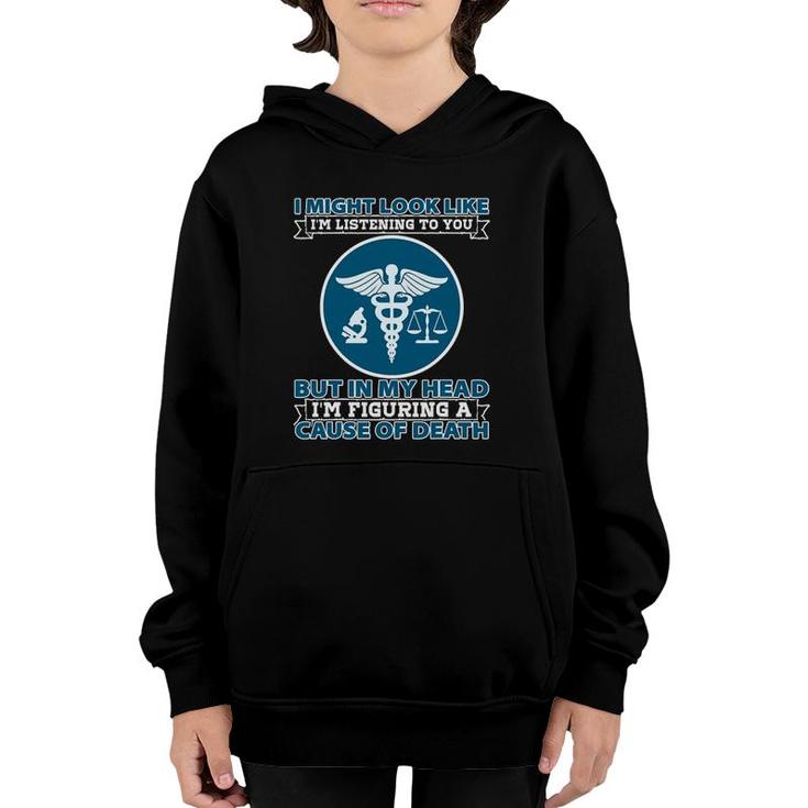 Coroner I Might Look Like Im Listening To You Investigation Youth Hoodie