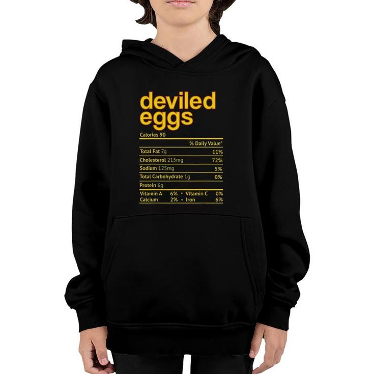 Deviled Eggs Nutrition Facts Funny Thanksgiving Christmas Youth Hoodie