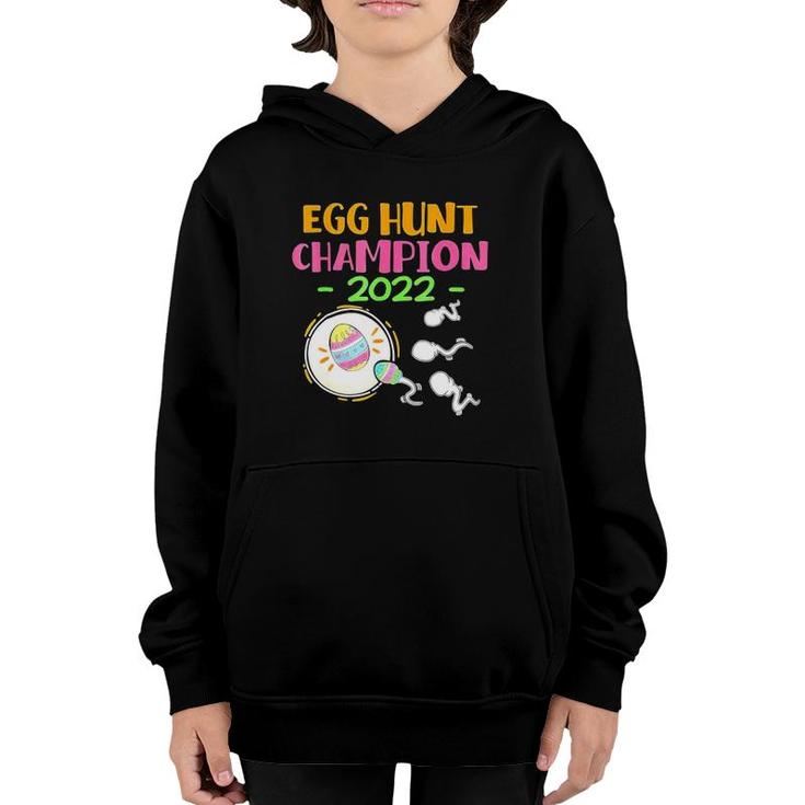 Egg Hunt Champion 2022 Easter Pregnancy Announcement Youth Hoodie