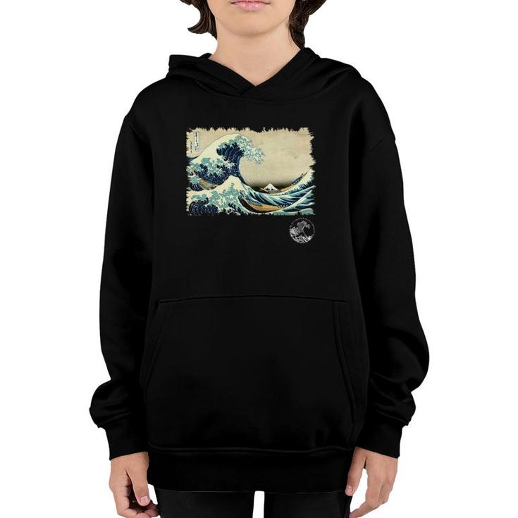 Famous Vintage Japanese Fine Art Great Wave Stylish Design Youth Hoodie