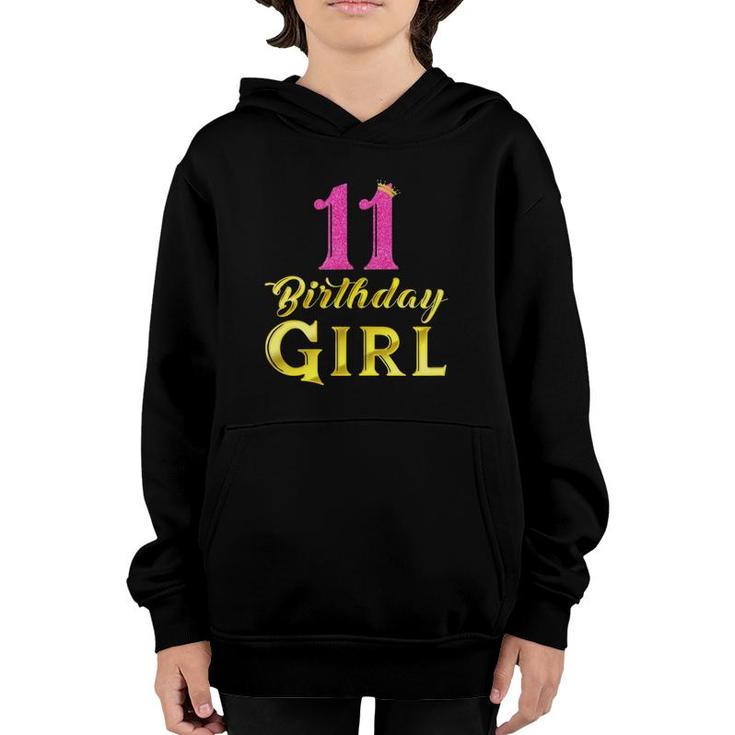 Funny 11Th Princess Cute 11 Years Old 11Th Birthday Youth Hoodie