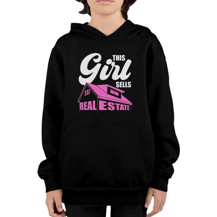 Funny Real Estate Art For Women Realtor Real Estate Agent  Youth Hoodie