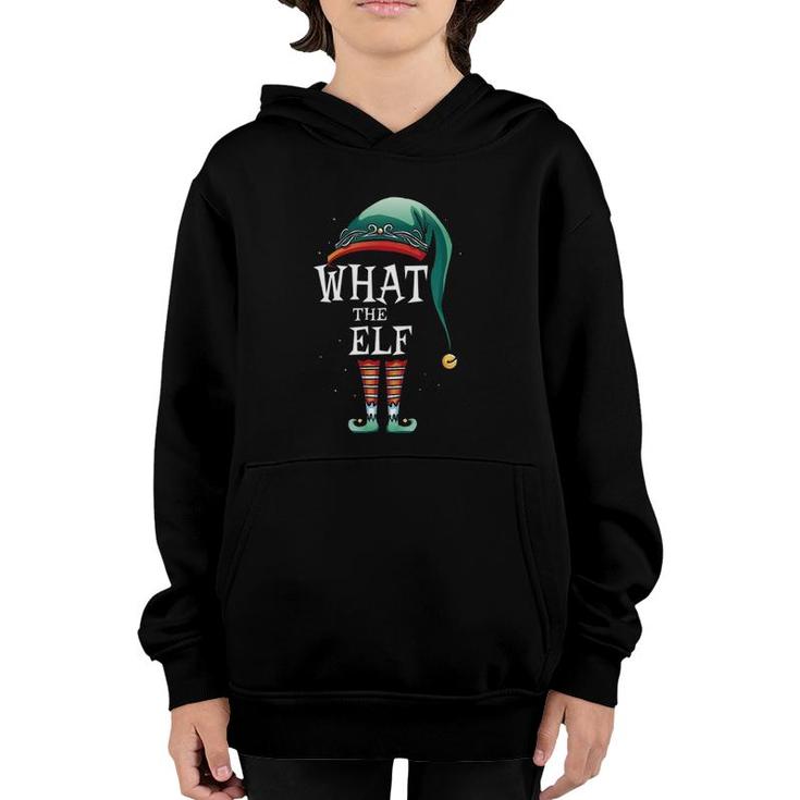 Funny What The Elf Costume Family Matching Christmas Youth Hoodie