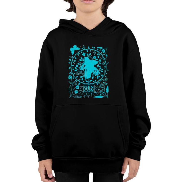 Gen Con Botanical Meeple Game Lover Youth Hoodie
