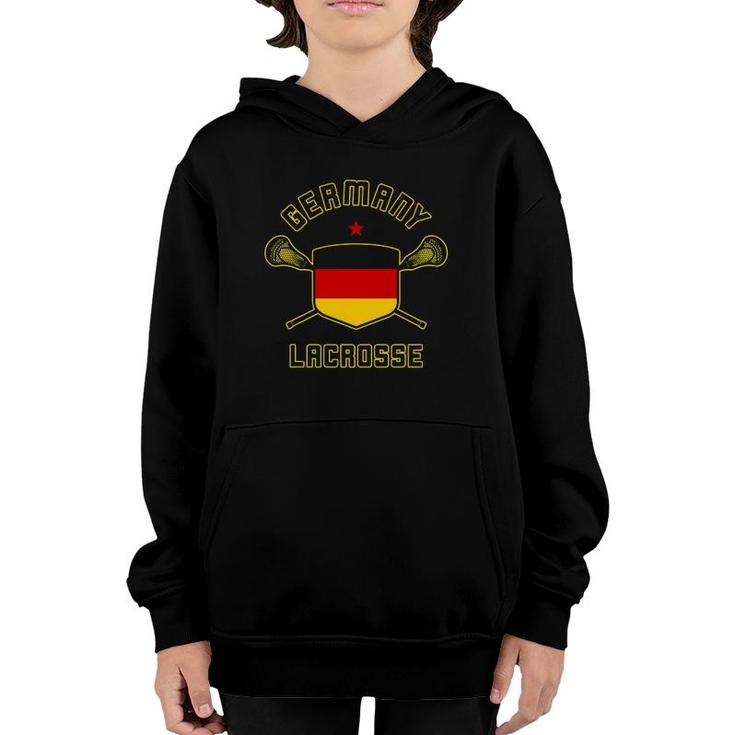 Germany Lacrosse German Flag Lax Tee Youth Hoodie