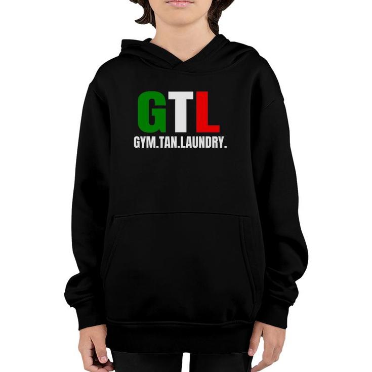 Gym Tan Laundry Gtl New Jersey Garden Nj Shore Italian Flag Youth Hoodie