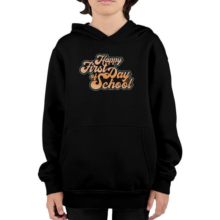 Happy First Day Of School Teacher Students Group Matching Youth Hoodie