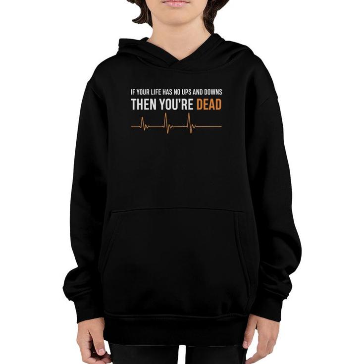 Healthcare Hero Heartbeat Ups And Downs Medical  Youth Hoodie