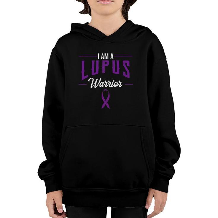 I Am A Lupus Warrior Purple Awareness Ribbon Youth Hoodie