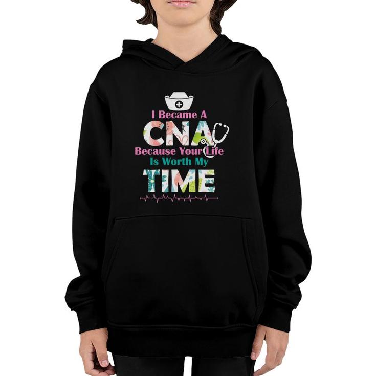 I Became A Cna Proud Nurse Nursing Saying Quote Gift Youth Hoodie