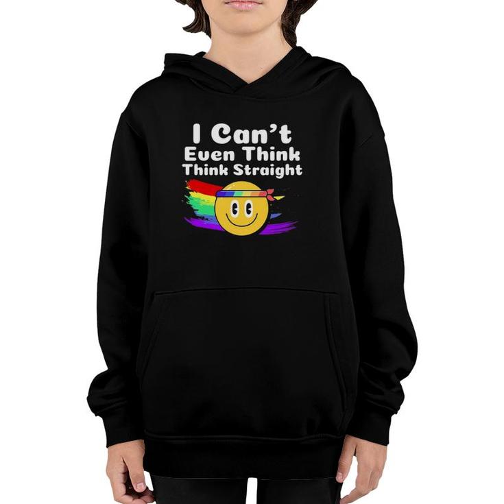 I Cant Even Think Straight Lgbt Gay Pride Month Lgbtq Youth Hoodie
